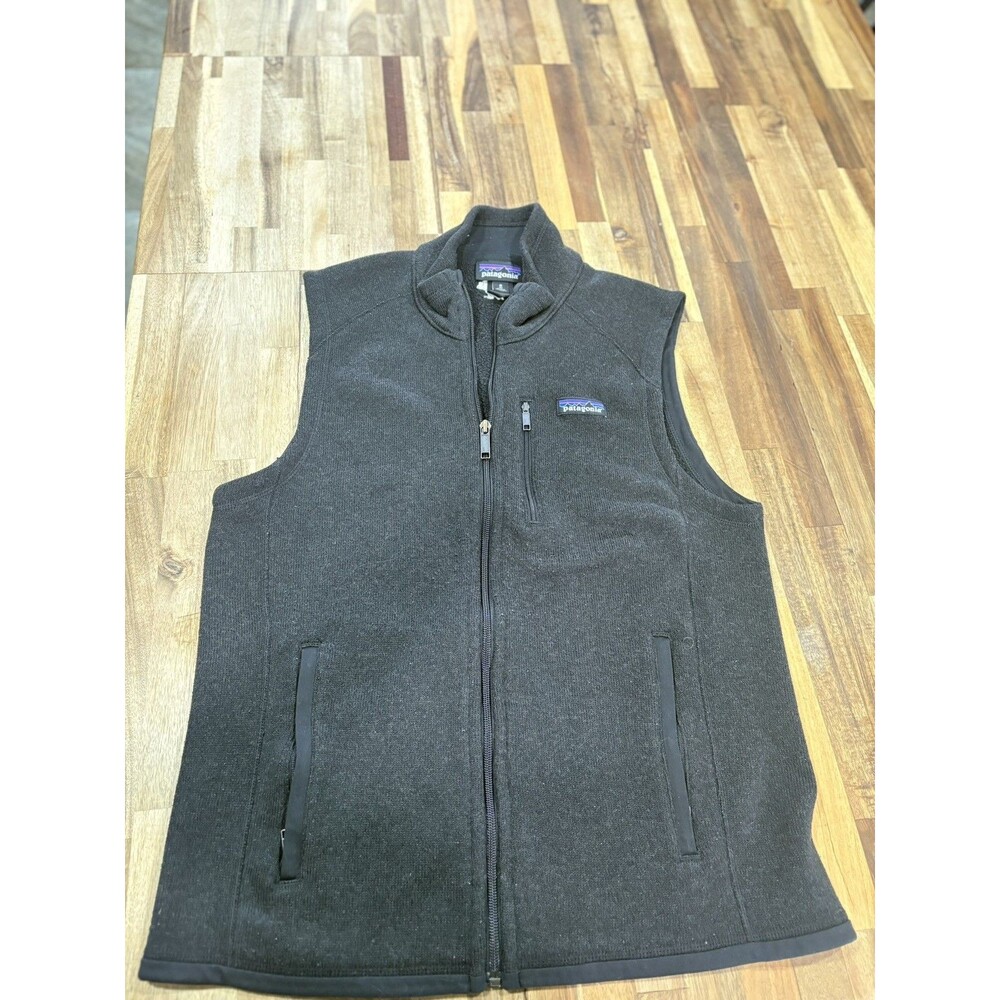 Patagonia Better Sweater Vest Men’s Medium Charcoal Gray Full Zip Fleece Hike